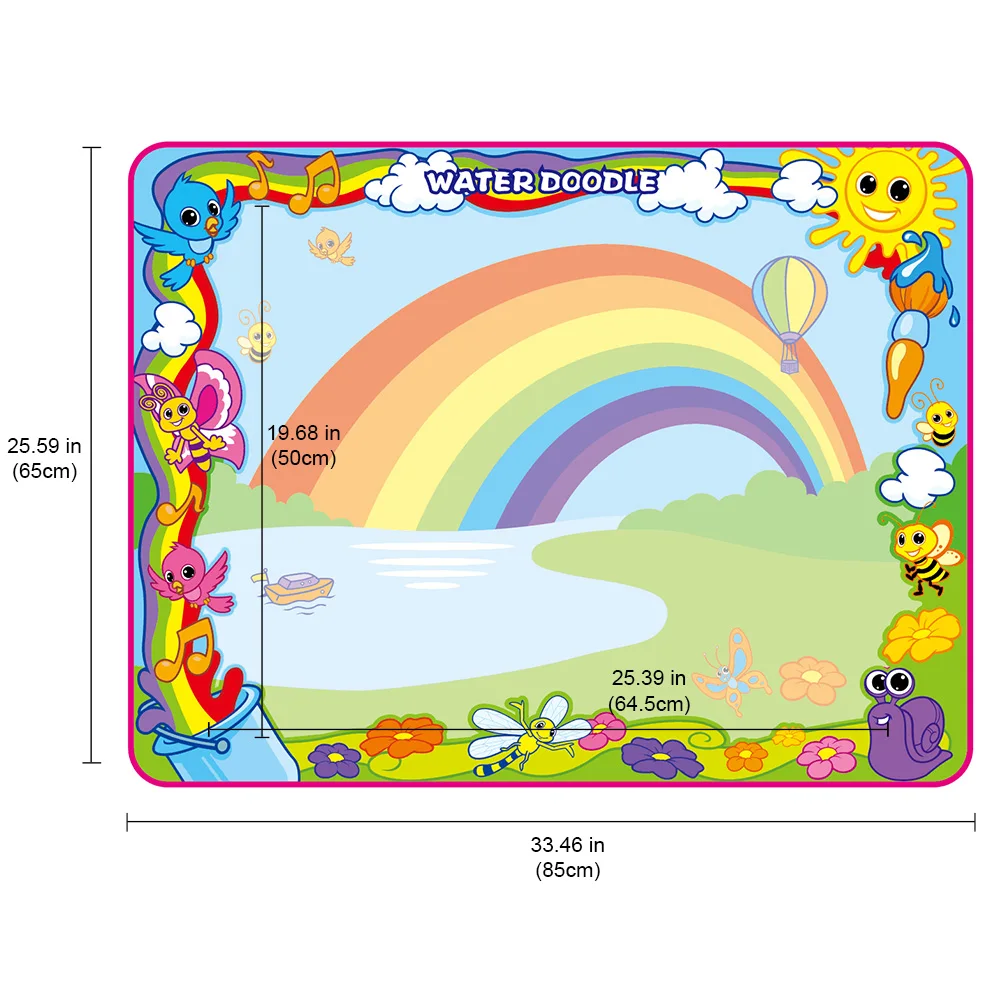 5 типов, большой размер, магический водный коврик для рисования с ручками и штампами, доска для рисования, холст для рисования, коврик для рисования, развивающие игрушки для детей