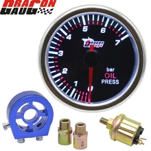 Дракон манометр 52 мм авто гоночный автомобиль модификация масла Манометр 0-7 бар с датчиком масла пресс метр