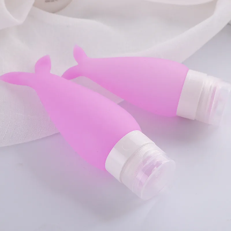 

1PC Travel Silicone Refillable Bottles Skin Care Lotion Shampoo Gel Squeeze Bottle Tube Containers Squeeze Kits 48/90ml