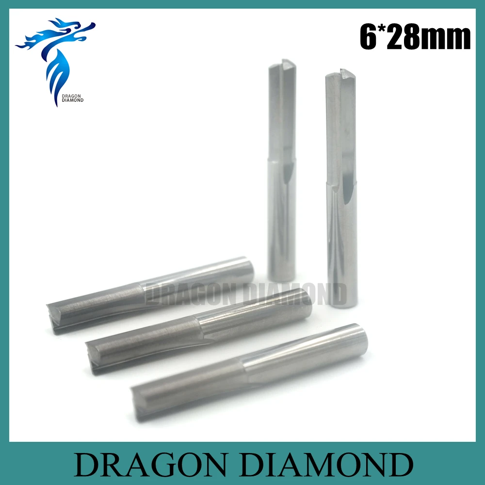 

6X28MM 2 Flutes Straight Slot End Mill Cutter CNC Router Bits for Wood MDF Plastic CNC Machine Tools
