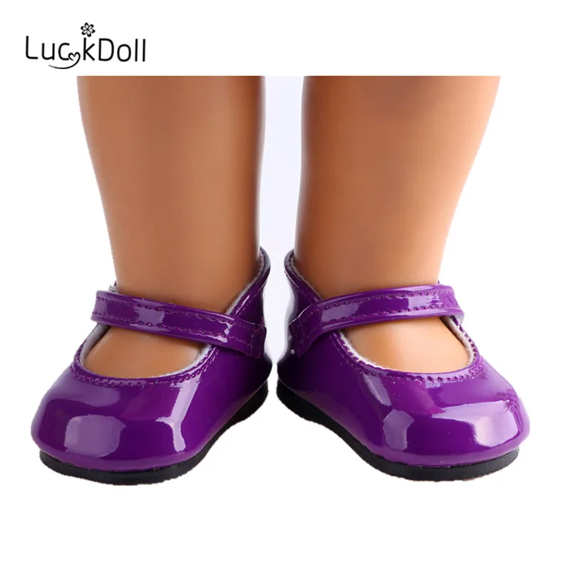 LUCKDOLL кожа обувь для танцев подходит 18 дюймов Американский 43 см BabyDoll одежда аксессуары, игрушки для девочек, поколение, подарок на день рождения - Цвет: b439