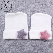 GZHilovingL Новорожденные Детские больничные шапки бини со звездой мягкая хлопковая вязаная шапка для маленьких мальчиков и девочек 0-3 м Nebworn фотография