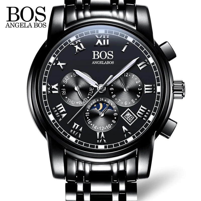 

reloj hombre Top Luxury Brand Date Week Month Sub Dial Work Waterproof Luminous Wristwatch Men Watches Mens Quartz-watch clock