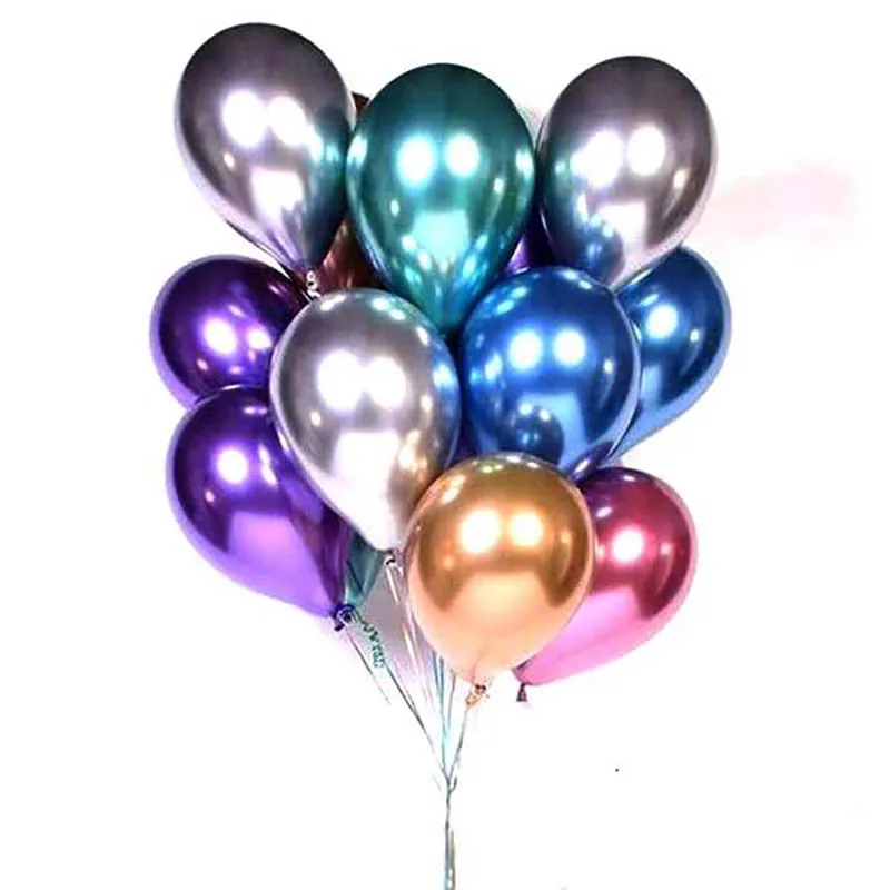 10 шт. 12 дюймов хромированные латексные воздушные шары для свадьбы вечеринки, Декор, толстые жемчужные латексные воздушные шары с металлическим отливом, гелиевые шары, товары для дня рождения