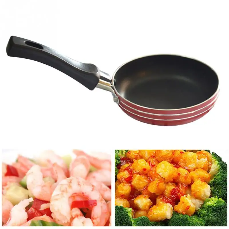 

12cm Mini Cooking Pan Non-Stick Frying Pan Practical Breakfast Pan with Handle Suitable for Frying Eggs and Making Breakfast
