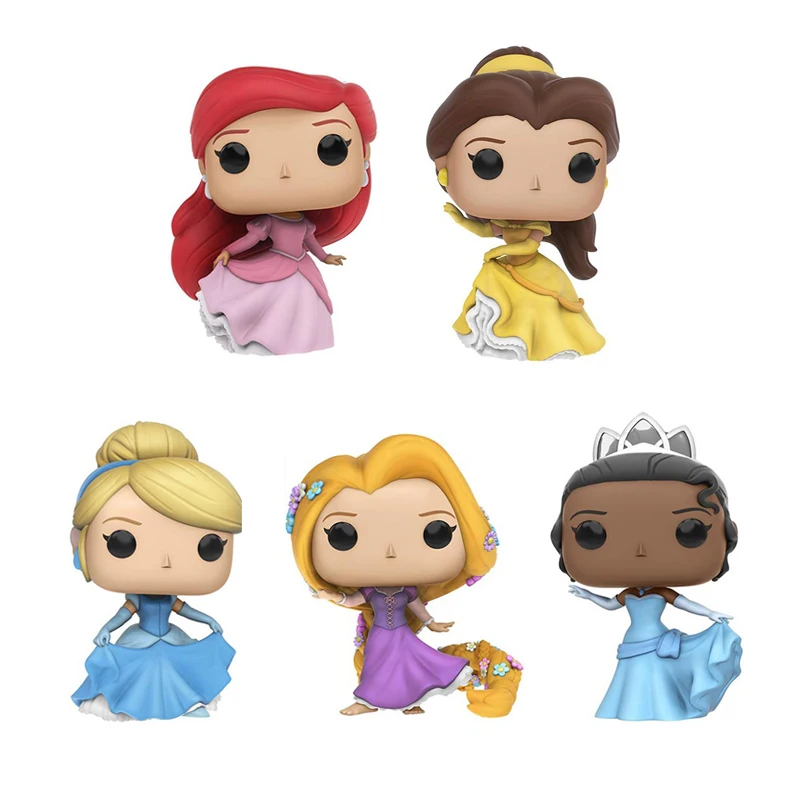 FUNKO Поп принцесса Красавица и Чудовище Белль Ариэль Рапунцель Золушка Тиана фигурки Эльза ПВХ Модель Коллекция подарок