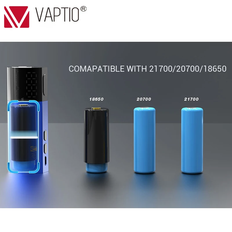 Online Neue E zigarette Verdampfer Vaping Kit mod Vaptio Vex 100W TC Box Mod fit 510 gewinde Vaper vs Armour pro 100W box mod Keine Batterie