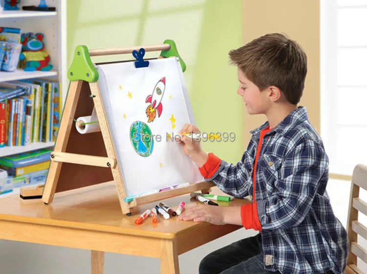 Discovery Kids Tabletop Easel Wooden 3in1 Drawing Writing Board