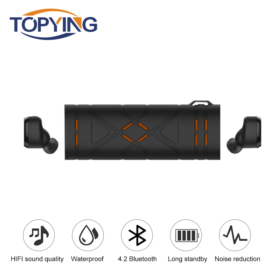 

Mini Wireless Bluetooth 4.2 Earphone Noise Cancelling Headset Sport Headphone with Microphone for iOS/Android Smart phones
