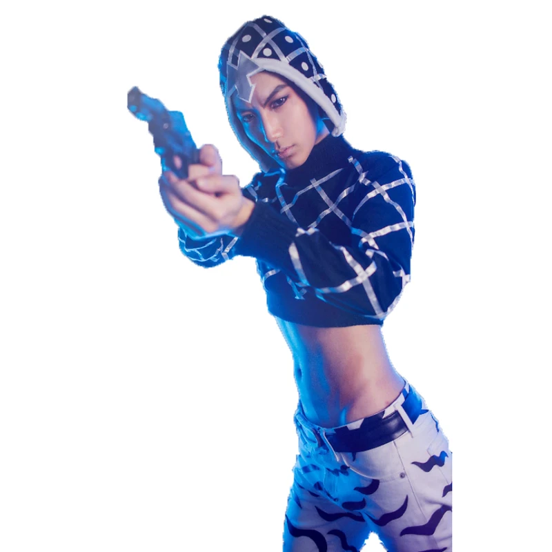 

Fashion NEW JoJo's Bizarre Adventure GUIDO MISTA Cosplay Costume Whole Set 2 styles can choose