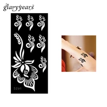 1 шт цветок кружева хна трафарет татуировки трафарет для рисования женщин назад боди-арт Аэрограф полая хна шаблон татуировки популярный S291