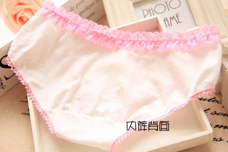 Women Panties Sexy Cotton Underwear Girls Cute Printed Intimates VS Love Pink Briefs Lady Breathable Underpants Lace Decoreation (15) - 