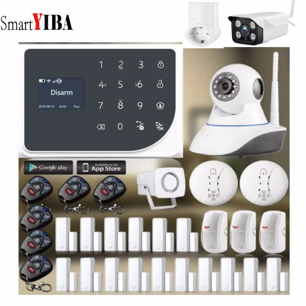 SmartYIBA GSM WIFI IOS Android APP Control Home Security Smart Socket Alarm System Fire Alarm Control Home Appliances SmartYIBA GSM WIFI IOS Android APP Control Home Security Smart Socket Alarm System Fire Alarm Control Home Appliances