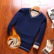 Varsanol хлопковый мужской свитер, толстые пуловеры, куртка с v-образным воротником, Зимние Повседневные свитера с длинным рукавом, вязанная однотонная одежда, Новинка