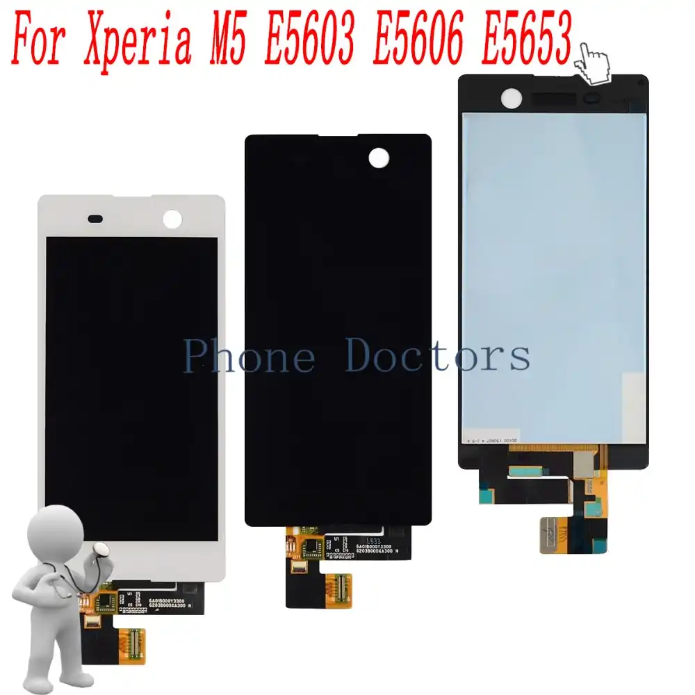 Reemplazo Sony Xperia M5 E5633 E5603 Conjunto de Pantalla LCD Táctil Digitalizador Negro