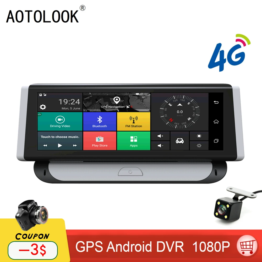 AOTOLOOK T809 8 дюймов 4G Автомобильный gps навигации Android Bluetooth ADAS Оперативная память 1 Гб