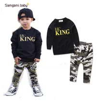 Autumn Fashion Boys Clothes 2017 Autumn Baby Boys Letters T font b Shirt b font Camouflage