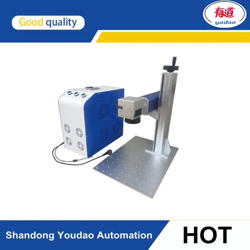 

high precision raycus max laser source optional 20w 30w high production desktop handheld metal fiber laser marking machine