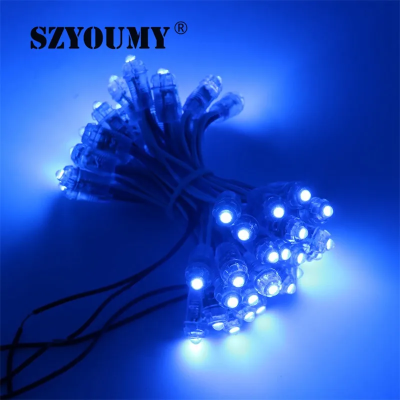 SZYOUMY 12 V буквы для рекламных вывесок светодиодный пиксельный модульный 9mm лампа в форме слова, цвета: белый/голубой/зеленый/красный/желтый, 50 светодиодов/Коллона Водонепроницаемый IP65