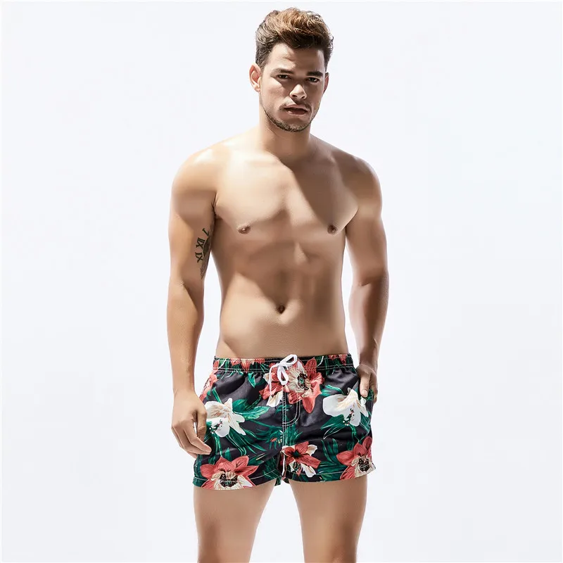 Y254, цветочный принт, мужские купальные шорты, пляжные шорты для плавания, мужские купальные костюмы, пляжные шорты для серфинга, бассейна, плавки, спа, купальные костюмы