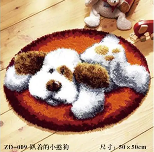 

dog Picture Latch hook rug kits crochet hooks knitting needles Felt Craft sets for embroidery stitch thread Cross-stitch Carpet