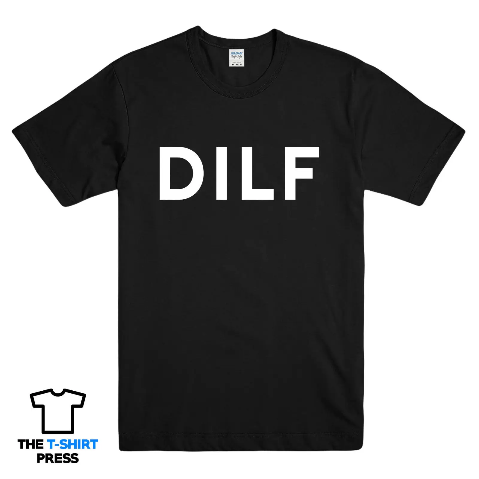 DILF PRINTED MENS T SHIRT GOOD LOOKING DAD AWESOME FATHER FUNNY SLOGAN PRINT | Мужская одежда