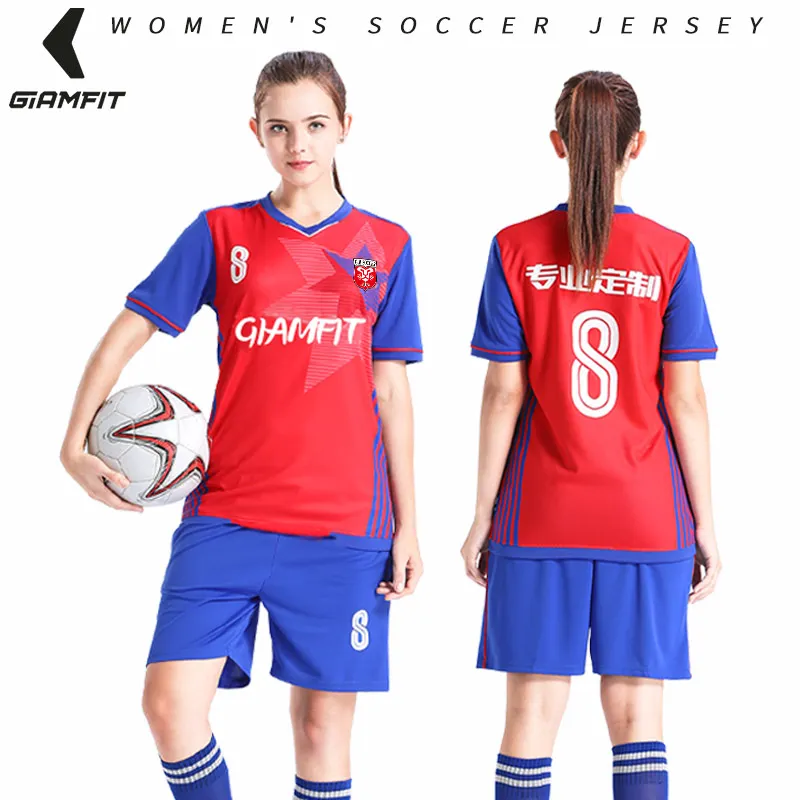 

JIANFEI Female foot Soccer Jerseys 2019 Women Football Training Uniform Sets Sportswear Quick Dry DIY Customize Number Name