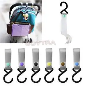 Bag Hanger Baby Stroller Pram Household Plastic Storage Hooks Baby Pushchair Car Strap Hook Random 1 Pcs