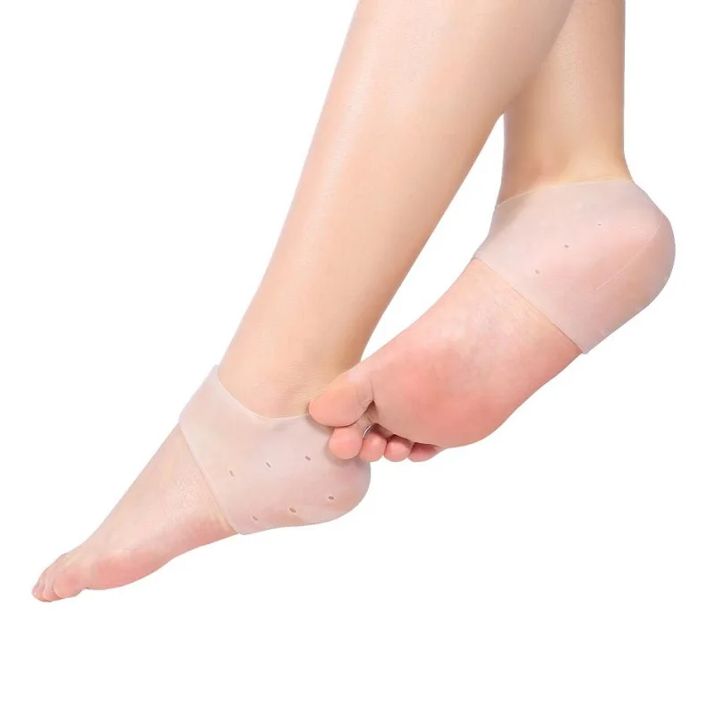 1 пара Силиконовый гель для пятки, амортизирующий силиконовый гелевый рукав, защитный каблук, трещины, уход за кожей ног, облегчение боли