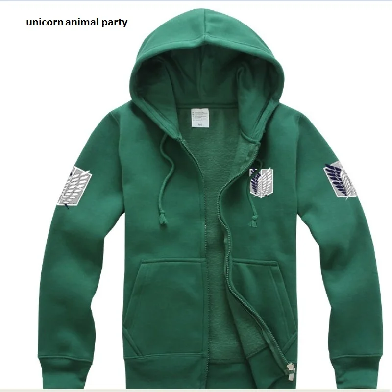 

Best Sellers Anime Attack on Titan Cosplay Costumes Hoodie Green Black Scouting Legion Hooded Sweater for Unisex