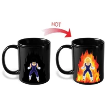 Die Fabrik Großhandel Dragon Ball Z Vegeta Ändern Kaffeetasse wärmeempfindlichen Reaktiven Keramik Magic Becher