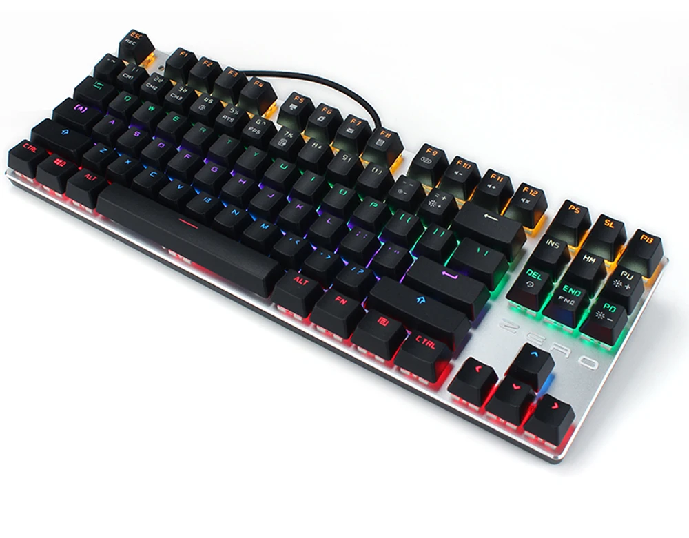 Me Too Original gaming Mechanical Keyboard 87 key Wired keyboard blue/red/black switch Backlit Keyboard English/Russian/Spanish