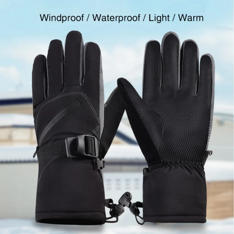Морозозащитные теплые и скользкие утолщенные зимние лыжные уличные спортивные перчатки ветрозащитные водонепроницаемые мембранные