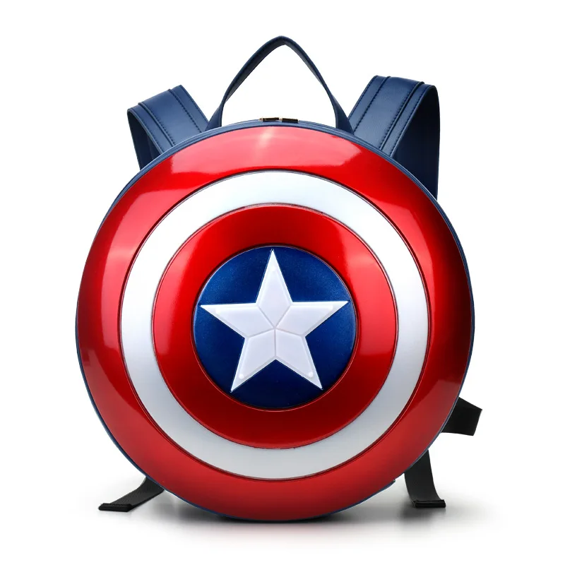 

Captain America Backpack for Men Women High Quality PU Leather Cosplay Backpack Ladies Fashion Laptop Shoulder Bags 2017 New
