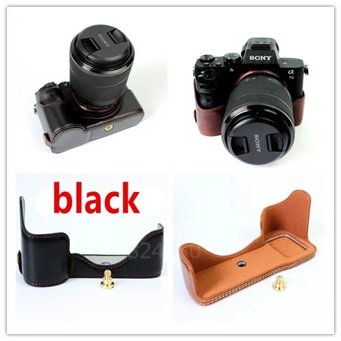 Leather Camera Case Borsa Per Sony Ilce-7Rm2 A7Ii A7R2 A7S2 A7M2 Fotocamera In Mezza Pelle Del Corpo Camera Strap Camera Bag Video