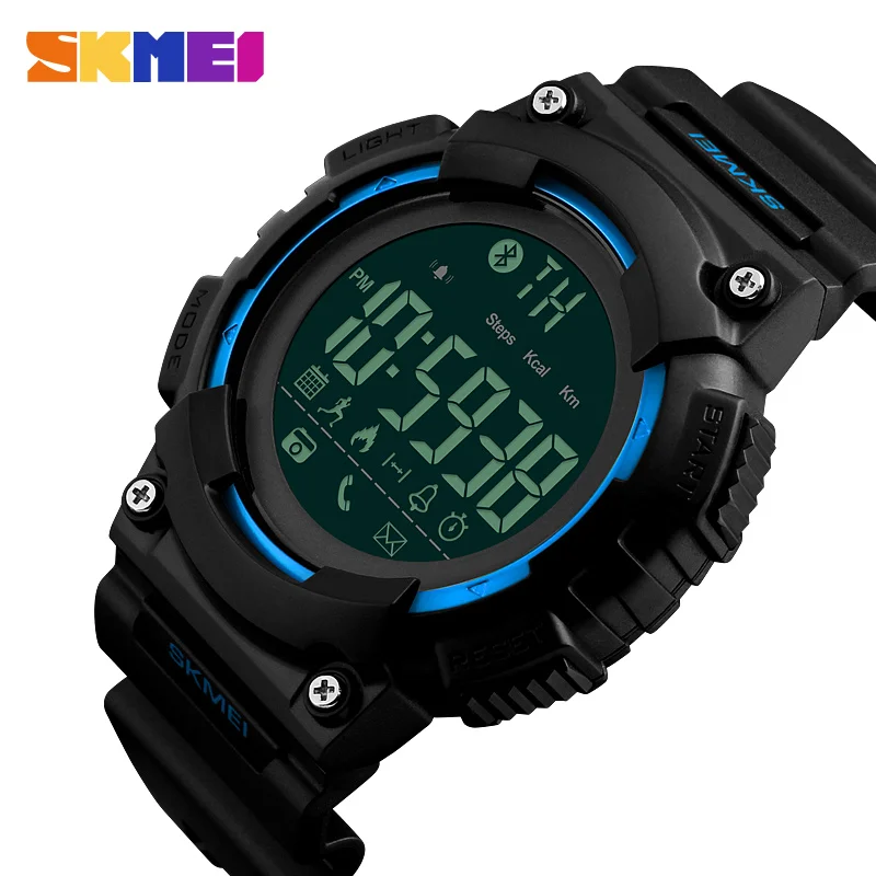 

SKMEI Men Smart Watch Android Pedometer Sport Watches Call APP Reminder Smartwatch IOS Remote Camera Digital Wristwatch Man