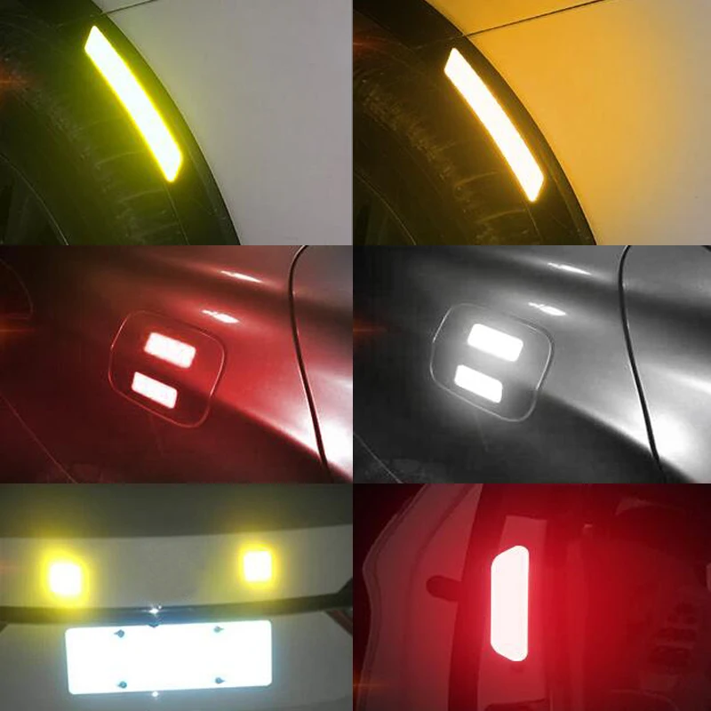 4 шт. Предупреждение ющий знак светоотражающая лента безопасное освещение светящиеся ленты для Honda Civic Accord CRV Subaru Forester Outback Impreza