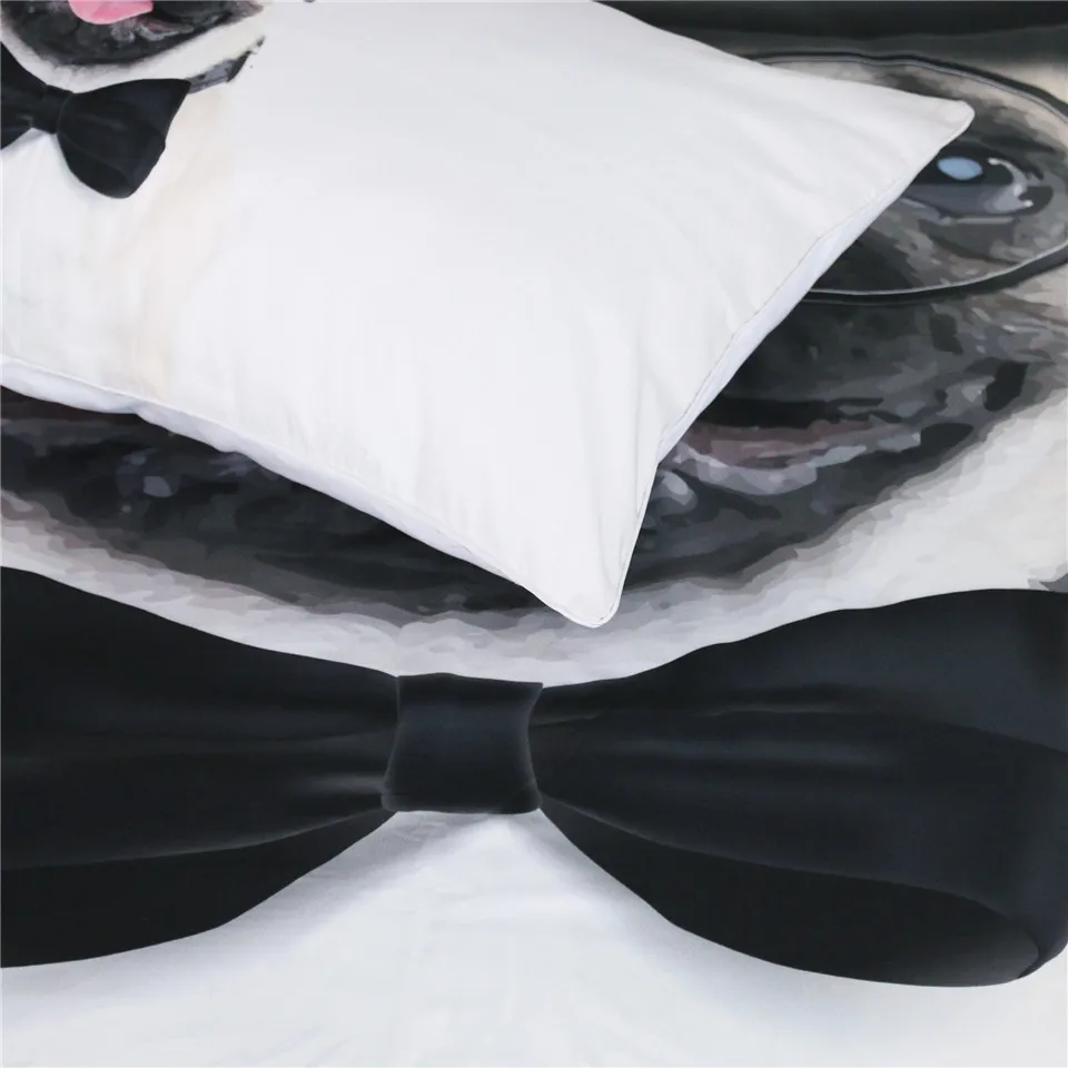 Постельные принадлежности Outlet джентльмен Мопс Комплект постельного белья Королева 3D животное покрывало для детей хиппи бульдог пододеяльник набор домашнего постельного белья 3 шт