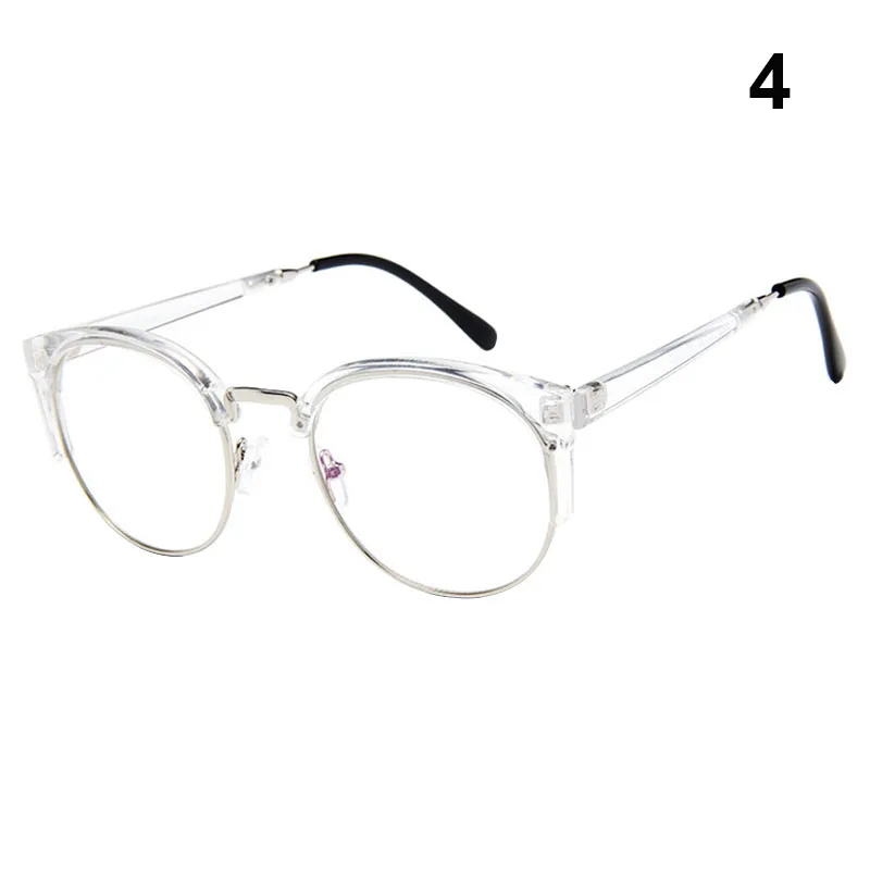 1 шт. винтажный с прозрачными стеклами очки половинчатая металлическая рама пылезащитный легкий украшения для очков QL распродажа - Цвет оправы: 4