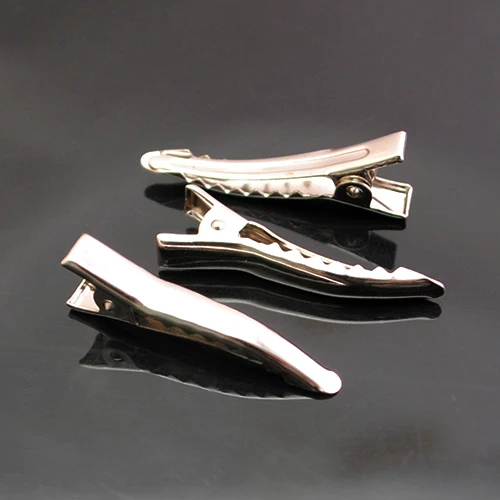 

50pcs 32mm Silver Metal Alligator Prong Hair Clip Craft Wedding Party
