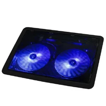 Ловкий 2016 Новый USB 2 Порт Вентилятор Охлаждения Cooler Pad Для Ноутбуков Ноутбук Со СВЕТОДИОДНОЙ Подсветкой May30U