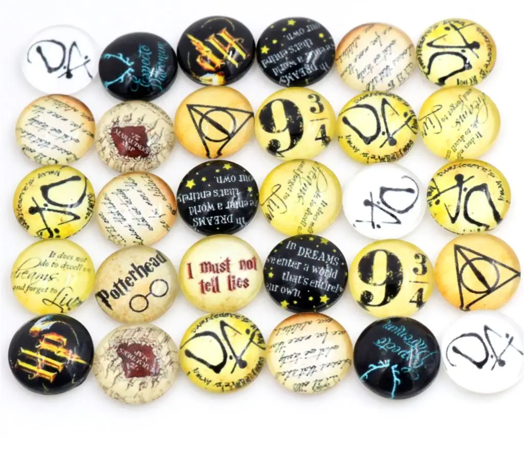 

50pcs/Lot 12mm Photo Glass Cabochons Mixed Color Cabochons For Bracelet earrings necklace Bases Settings-E7-72