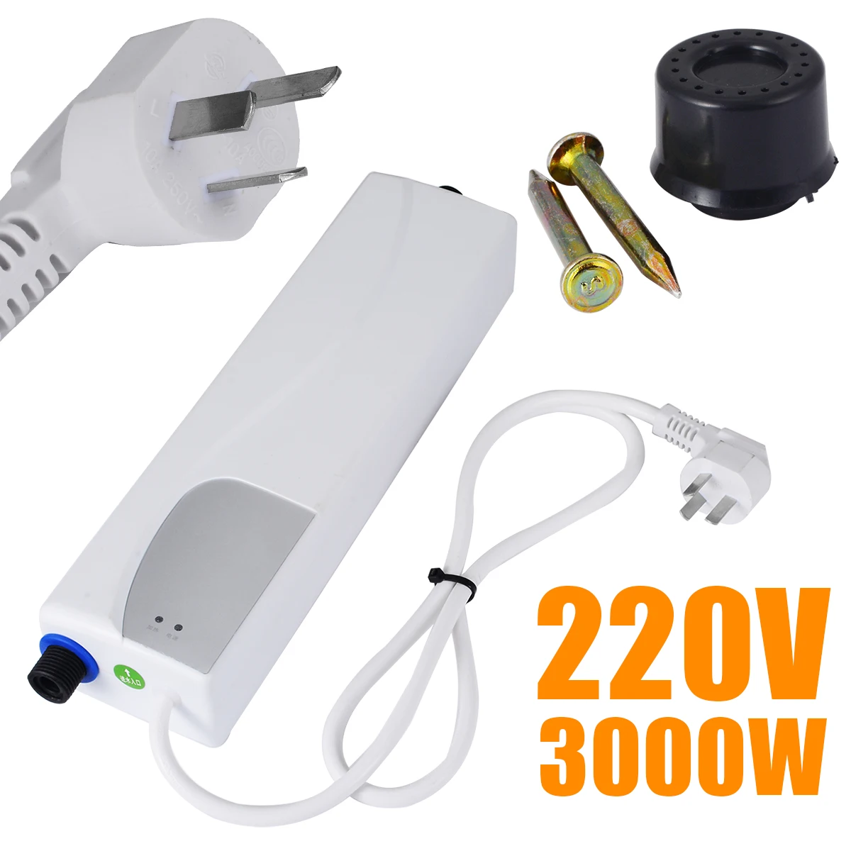 220V 3000W Instant Electric Tankless Water Heater For Bathroom Kitchen Shower Faucet Hot Water Tap Water Heating Tools
