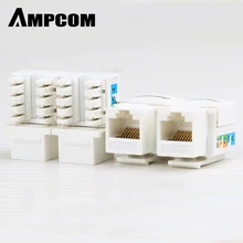 CAT6 Keystone Jack,AMPCOM Snap-in RJ45 пуансон Cat.6 адаптер модуля Keystone 100/1000 Мбит/с | UTP | Совместим с CAT.6/CAT.5e