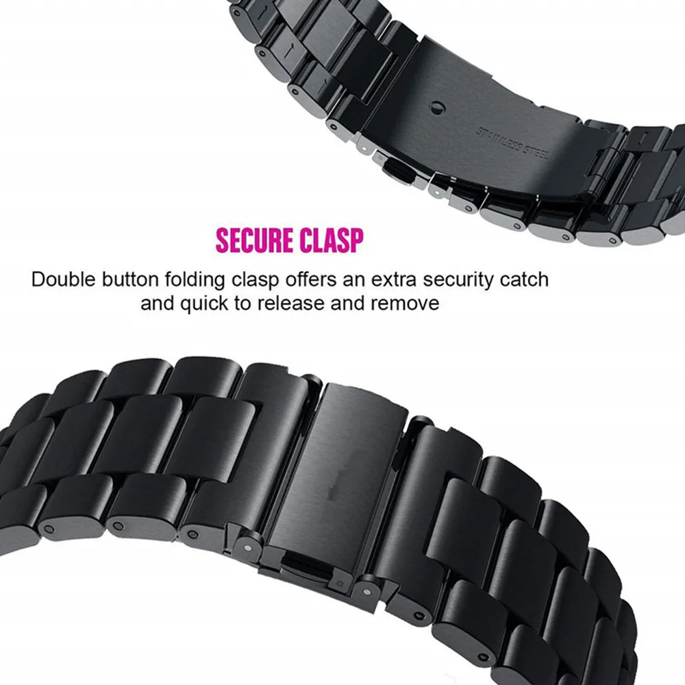 Ремешок для Huawei watch gt 2e/pro браслет из нержавеющей стали Samsung galaxy 46 мм 42 active 2 gear S3 amazfit