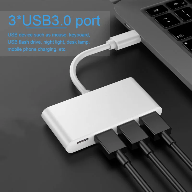 Basix USB C концентратор типа C к HDMI VGA USB3.0 PD адаптер Thunderbolt 3 док-станция для MacBook samsung Galaxy S8 USB C адаптер