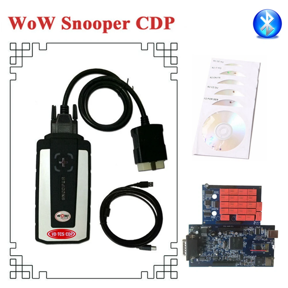 5 шт./лот DHL V5.00.12 2016 лучшие Wow Snooper с/без Bluetooth грузовик автомобиля диагностический