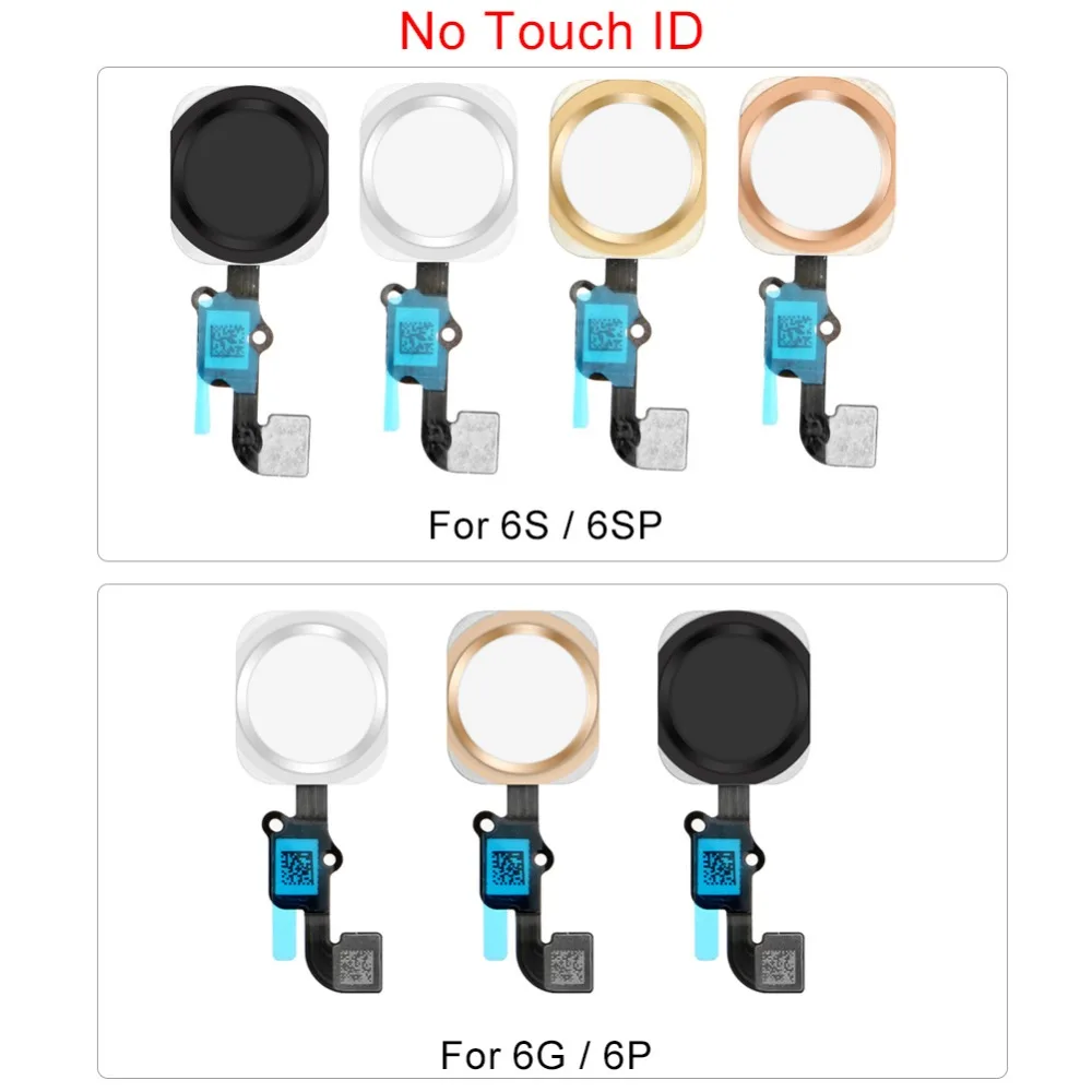 1 шт. домашняя кнопка с гибким кабелем в сборе для iPhone 5S 6 Plus 6s 7 8 без сенсорного ID Flex