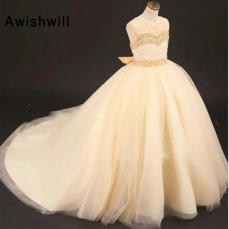 Бальное платье Платья с цветочным узором для девочек на свадьбу Vestidos Daminha Детские