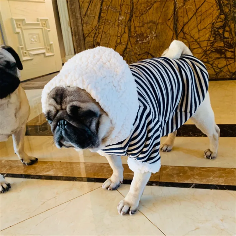 

Thicken Warm Dog Clothes Winter Cat Puppy Poodle Bichon Schnauzer Pug French Bulldog Clothing Hoodie Coat Dropship Pet Costume